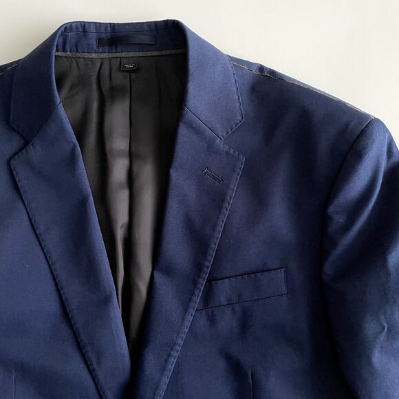 NWT J.Crew Crosby Classic Fit Suit Italian Cotton 38S Larusmiani Blue - Picture 5 of 16